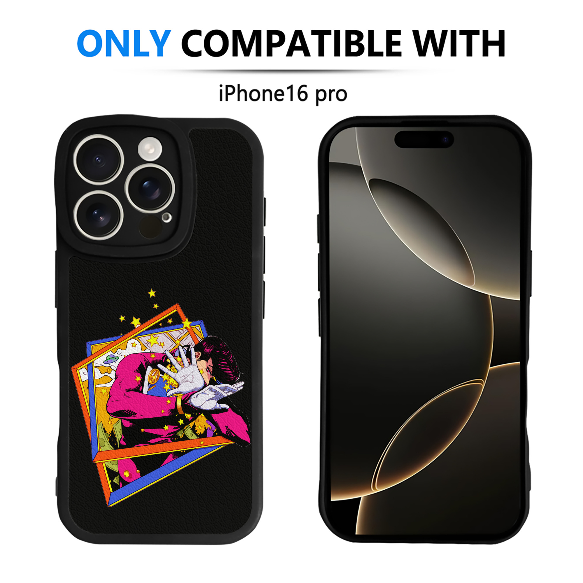 （画像用） ジョジョの奇妙な冒険 ひがしかた じょうすけ JoJo's Bizarre Adventure Higashikata Josuke 【iPhone 16シリーズ対応】シリコンスマホケース（レザー調） 材質：シリコン